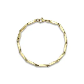 Bar Link Chain Bracelet (Gold-Plated)