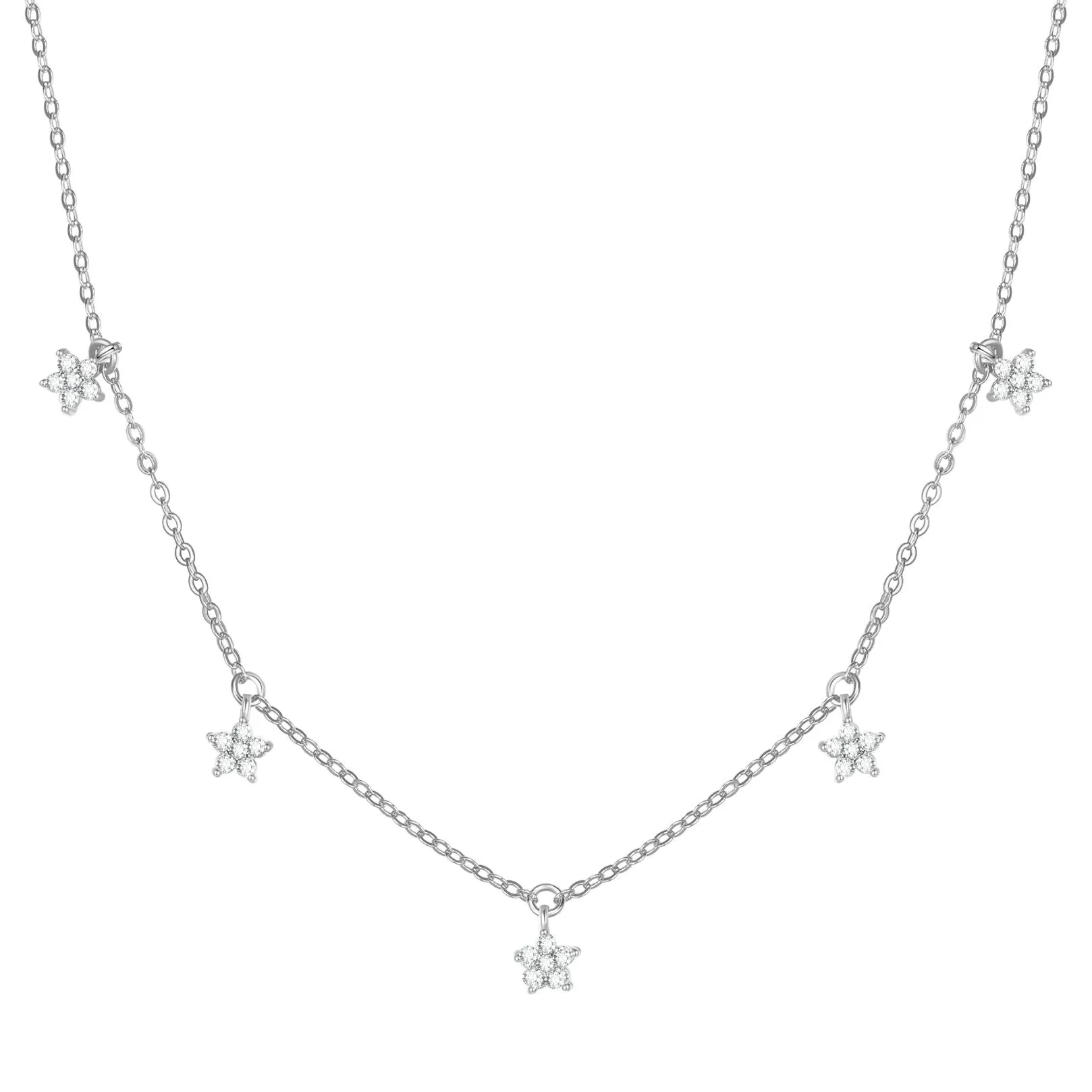 Bloom Charm Necklace Sterling Silver