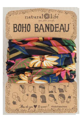 Boho Bandeau - Black Tropical