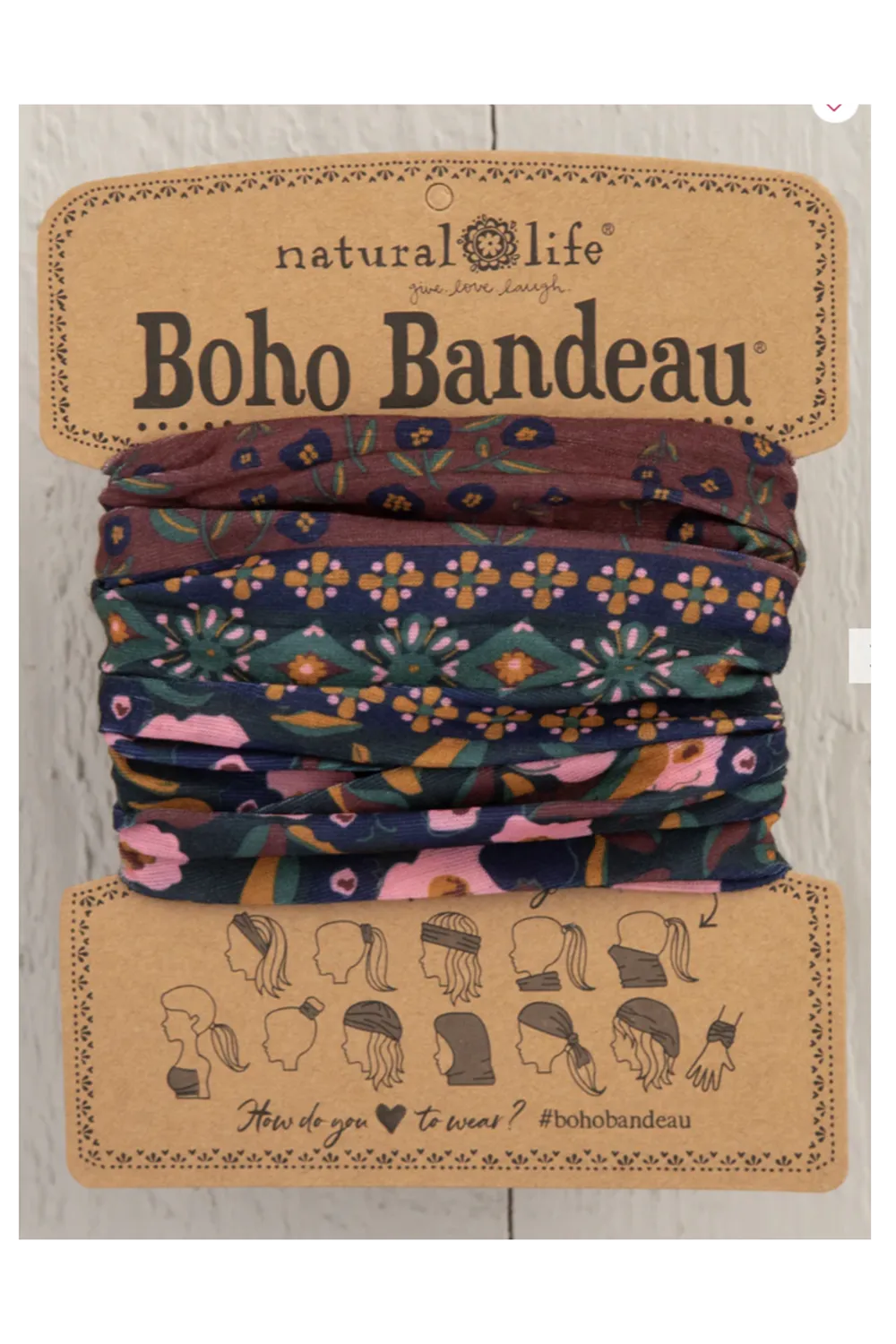 Boho Bandeau - Wine Floral