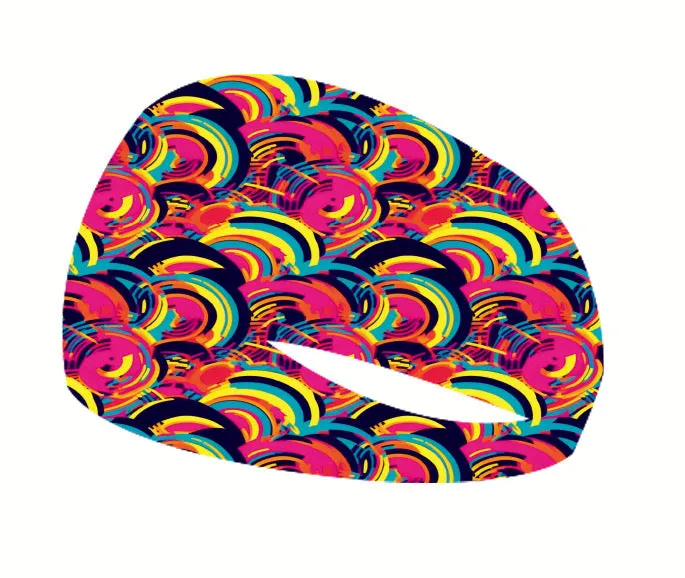 Bright Swirl Funky Running Active Headband