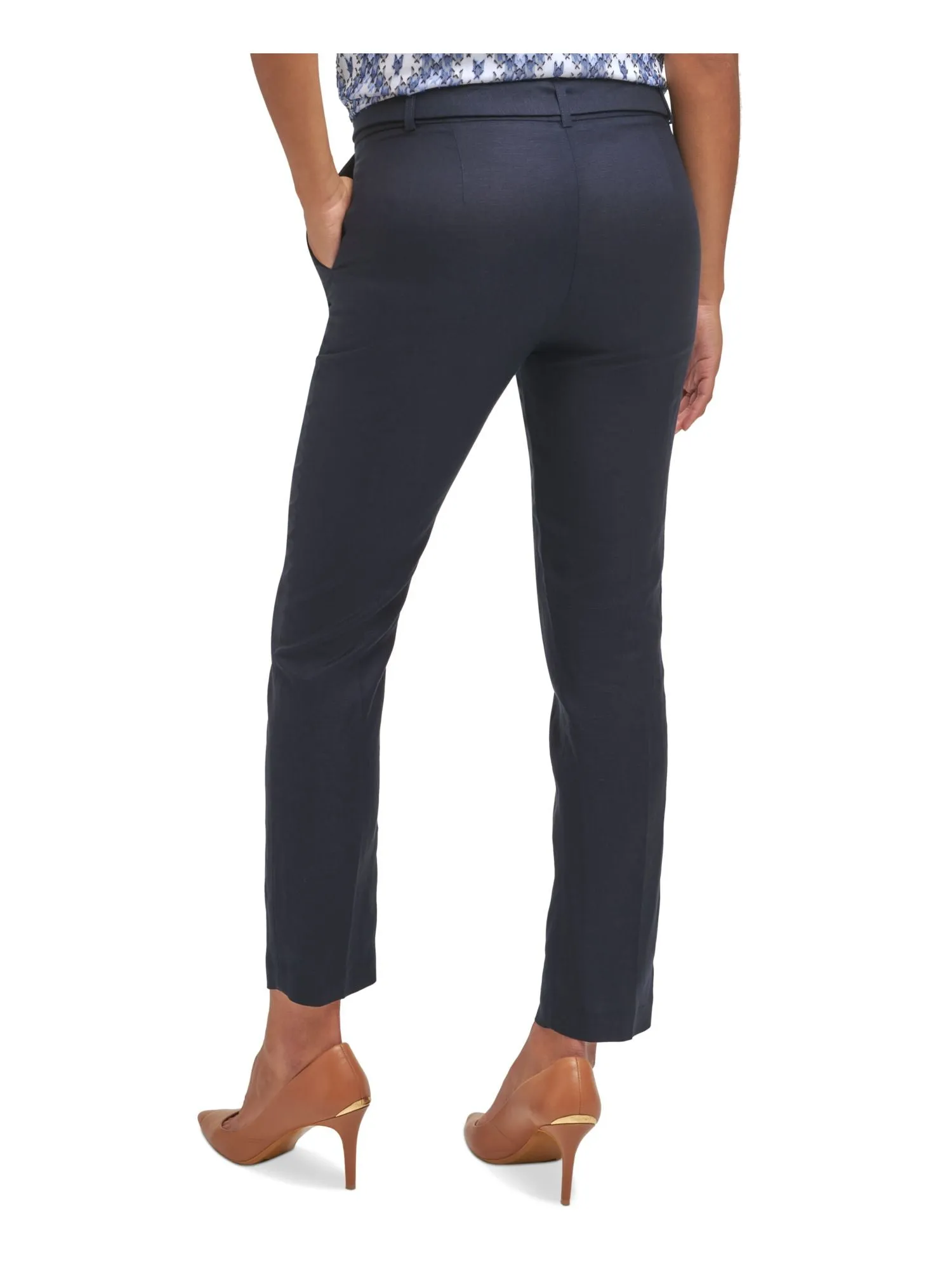 CALVIN KLEIN Womens Zippered Wear To Work Pants