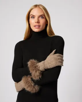 Cashmere & Fox Faux Fur Glove