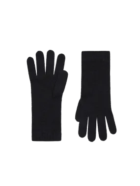 Cashmere Short Cuff Gloves—black