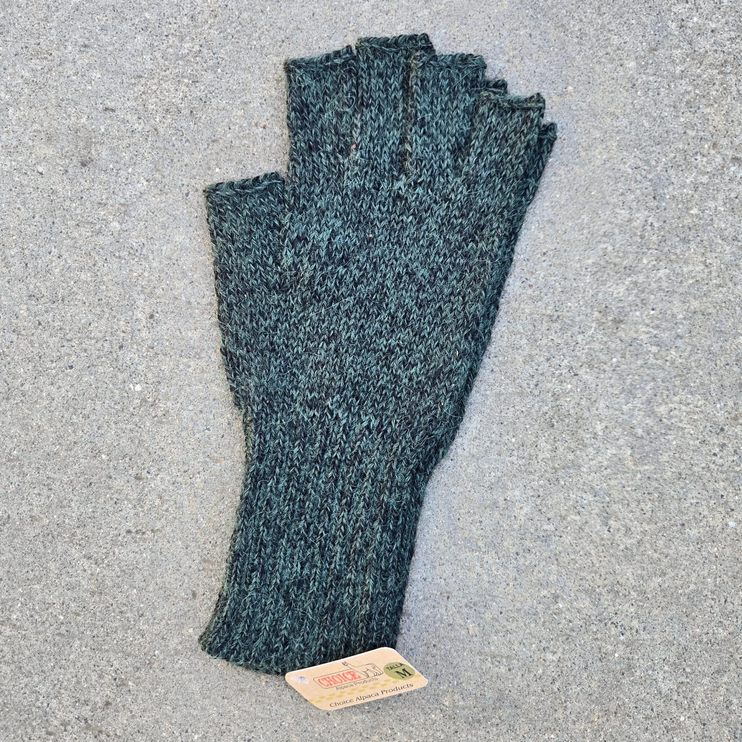 Colorful 100% Alpaca Fingerless Knit Alpaca Gloves