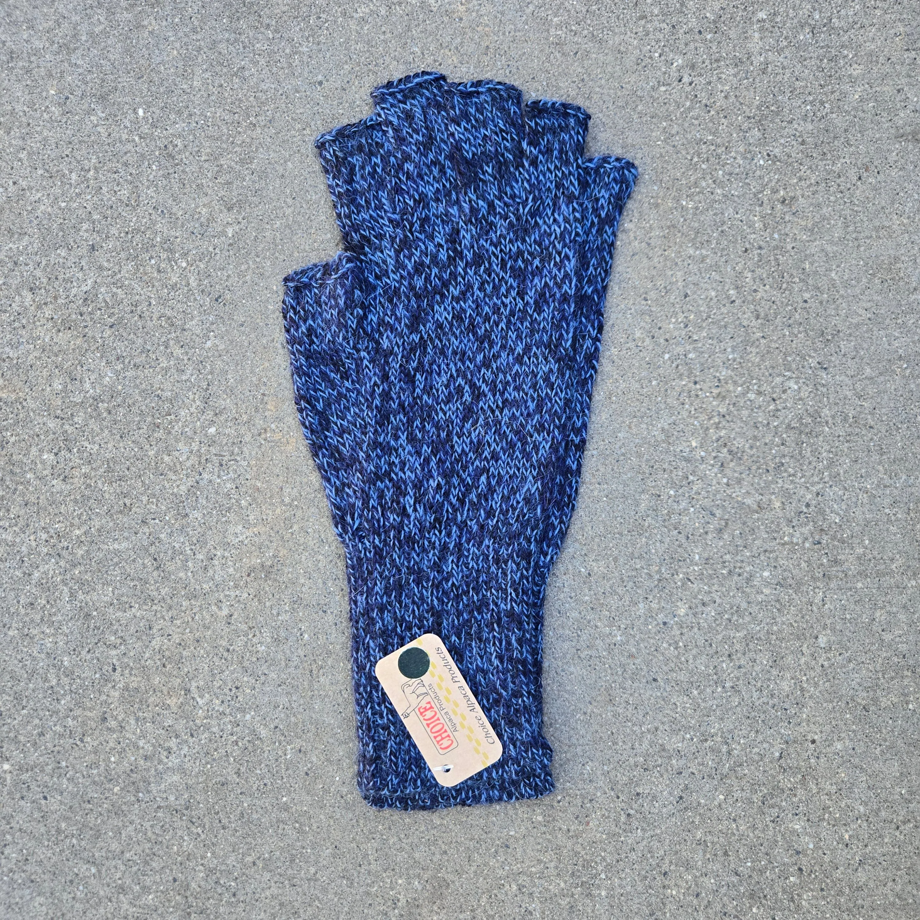 Colorful 100% Alpaca Fingerless Knit Alpaca Gloves