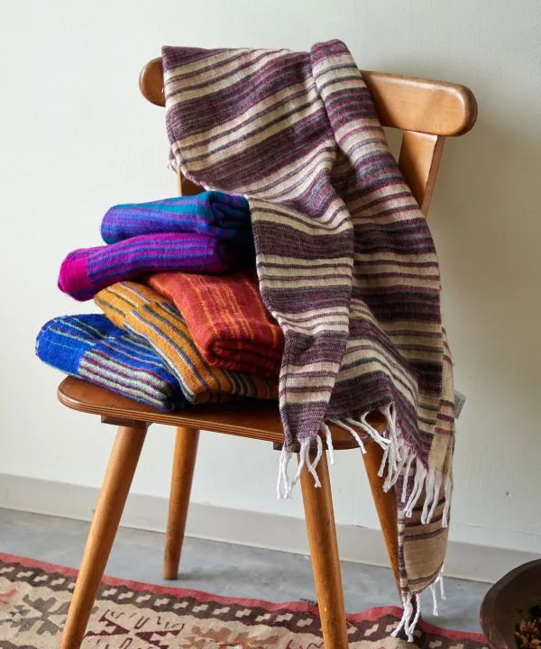 Colorful Striped Acrylic Stole