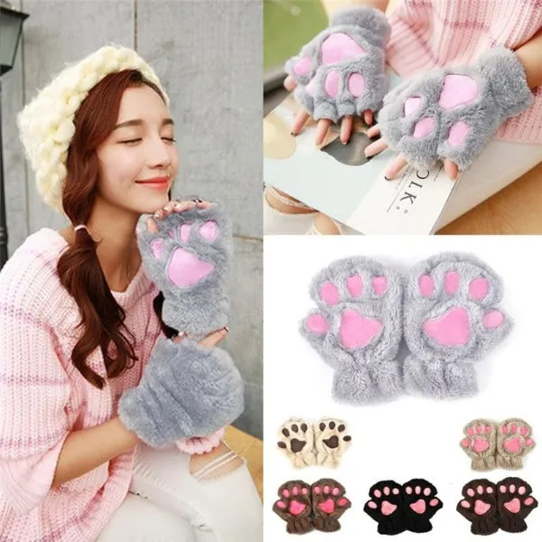 Cozy Cat Paw Gloves