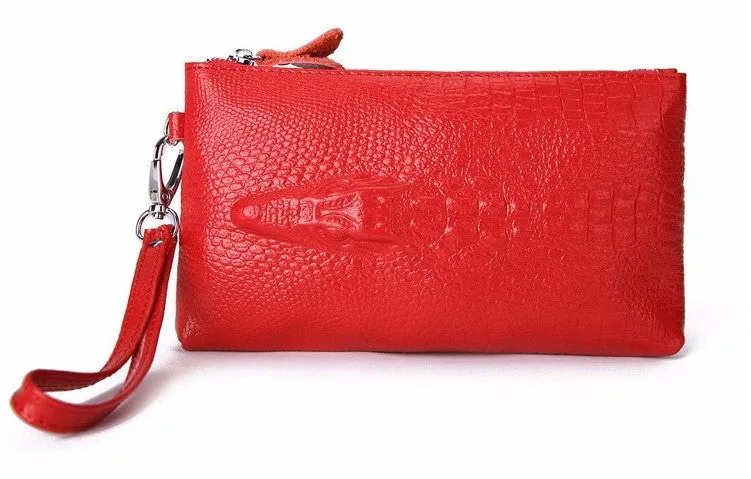 Crocodile Women's Leather Fashion Evening Clutch