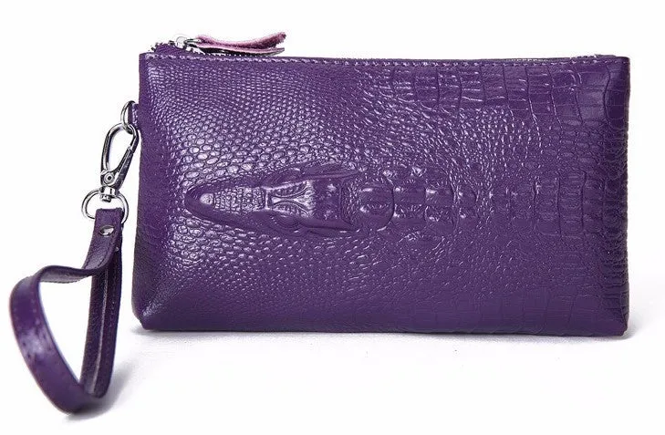 Crocodile Women's Leather Fashion Evening Clutch