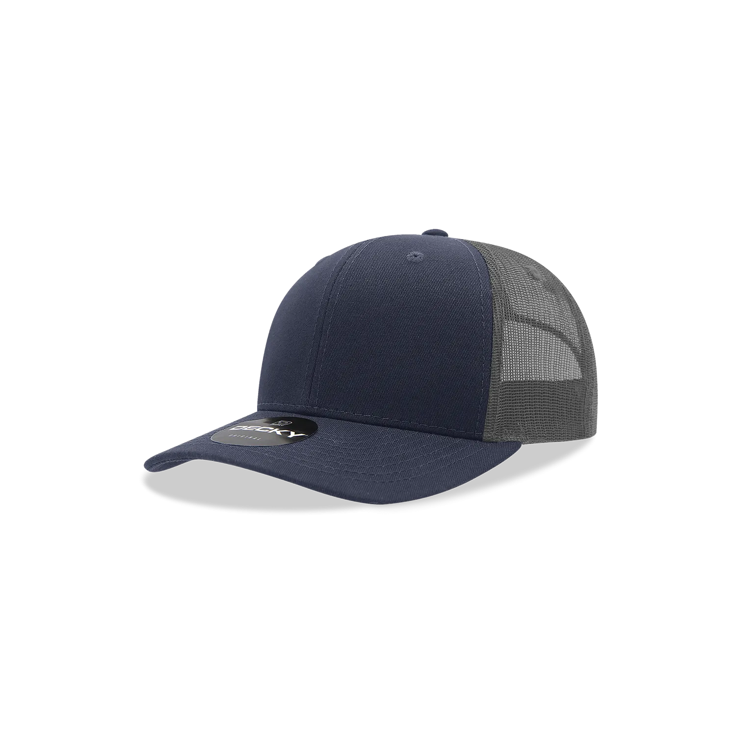 Decky 5019 - Youth 6 Panel Mid Profile Structured Cotton Trucker, Kids Classic Trucker Hat