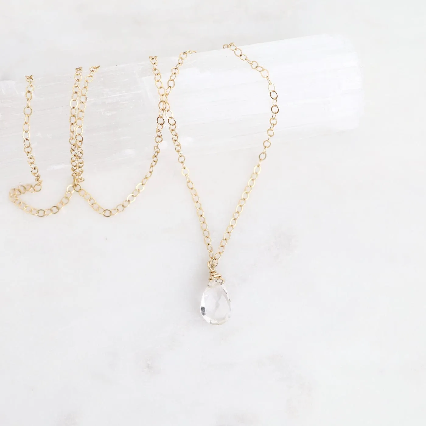 Delicate Brio Drop on Gold Filled Necklaces