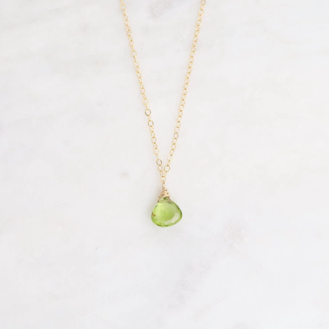 Delicate Brio Drop on Gold Filled Necklaces