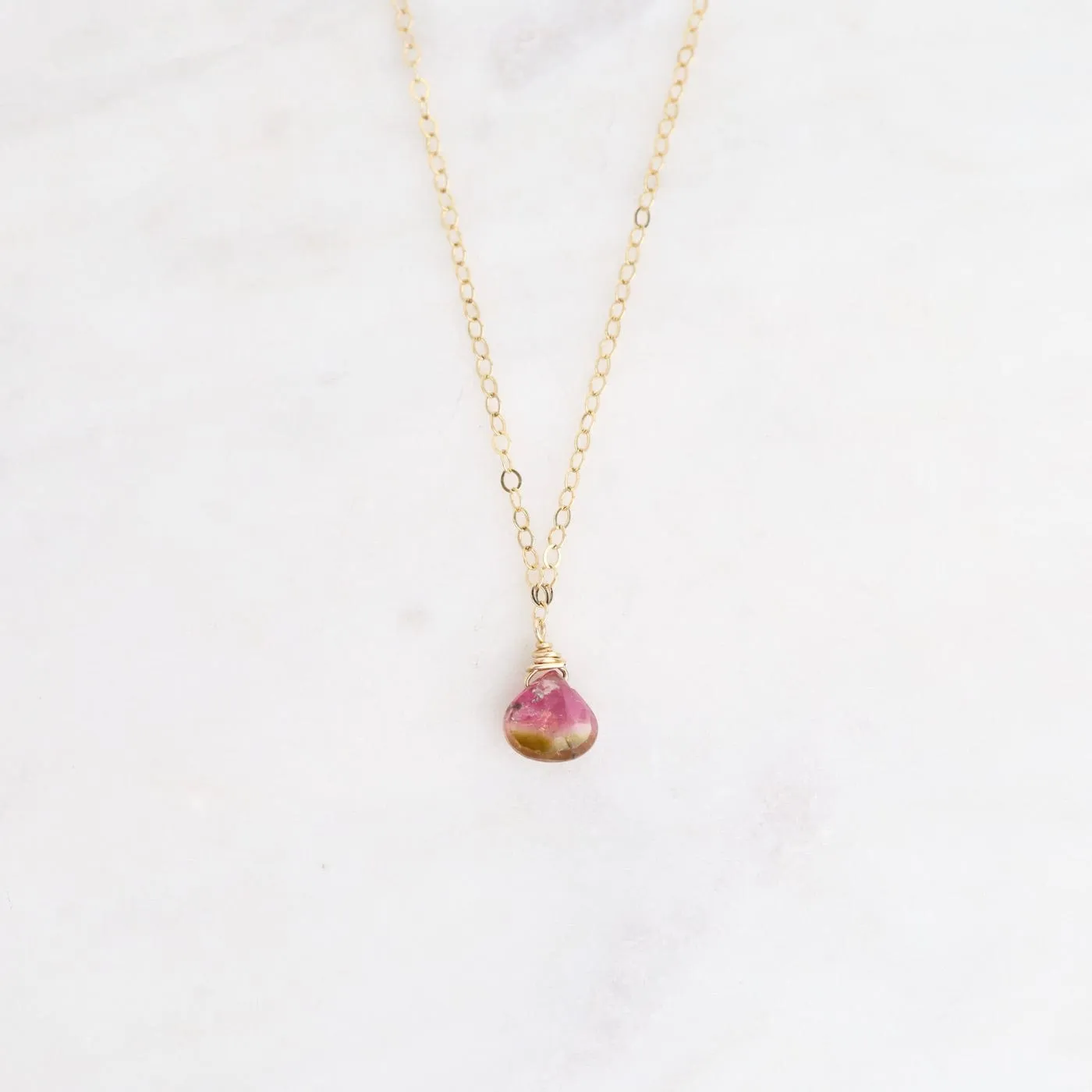 Delicate Brio Drop on Gold Filled Necklaces