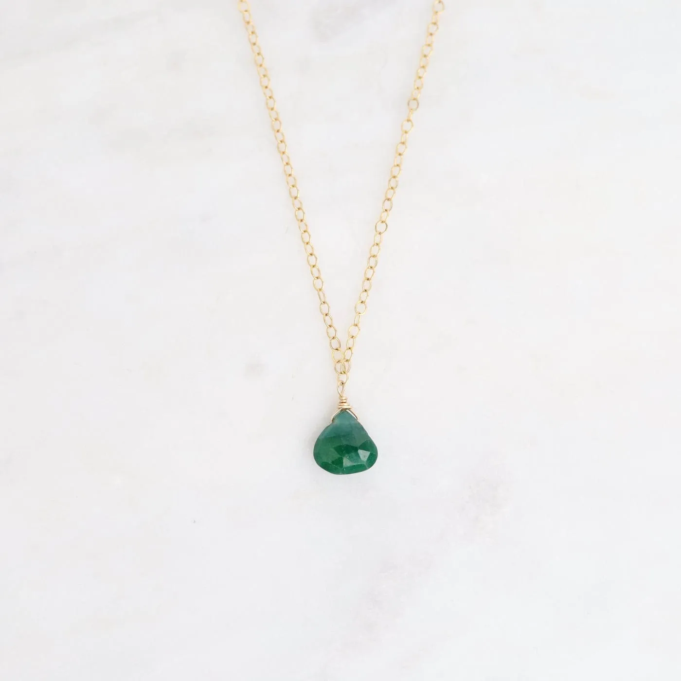 Delicate Brio Drop on Gold Filled Necklaces