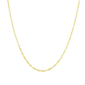 Fine Singapore Chain Necklace Gold