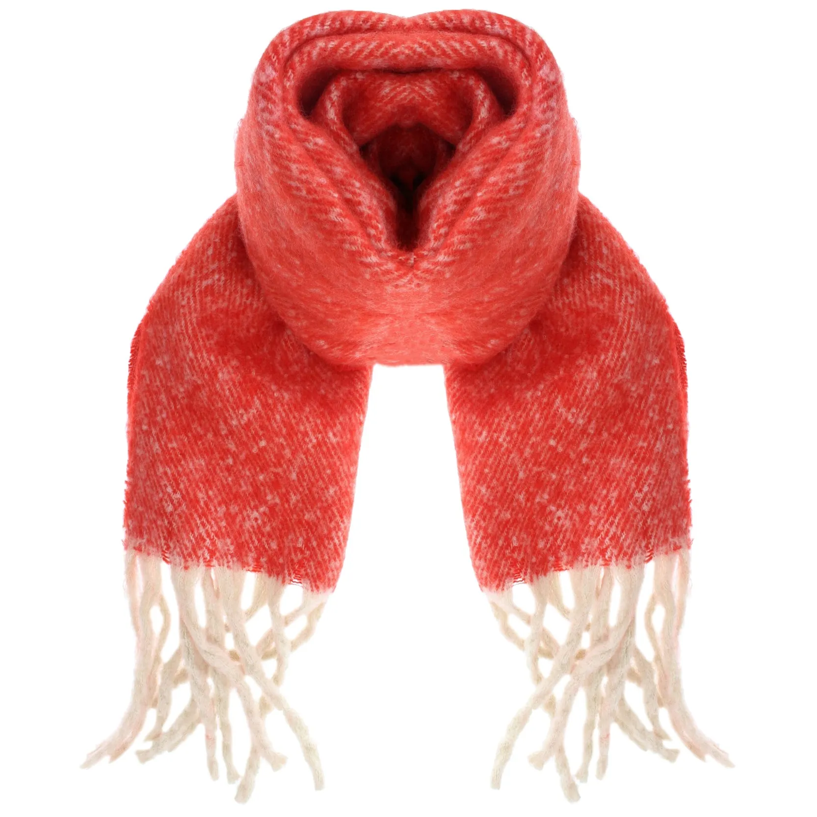 Fluffy Winter Scarf with White Lining