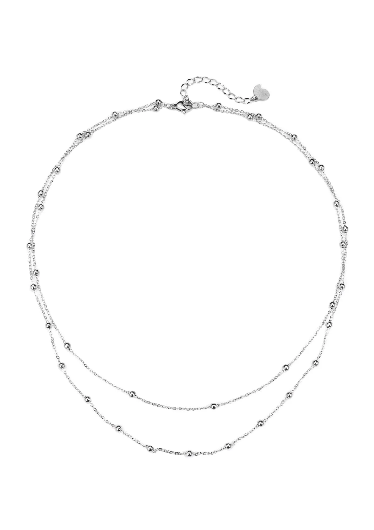 Layered Necklace Silver