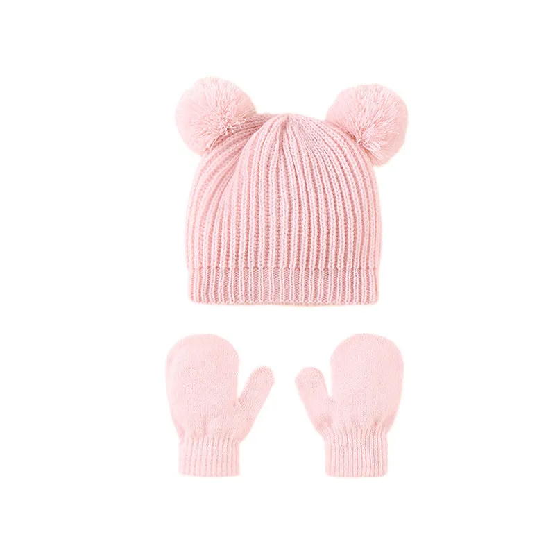 Little Gigglers World Cute Kids Knitted Hat and Gloves Set