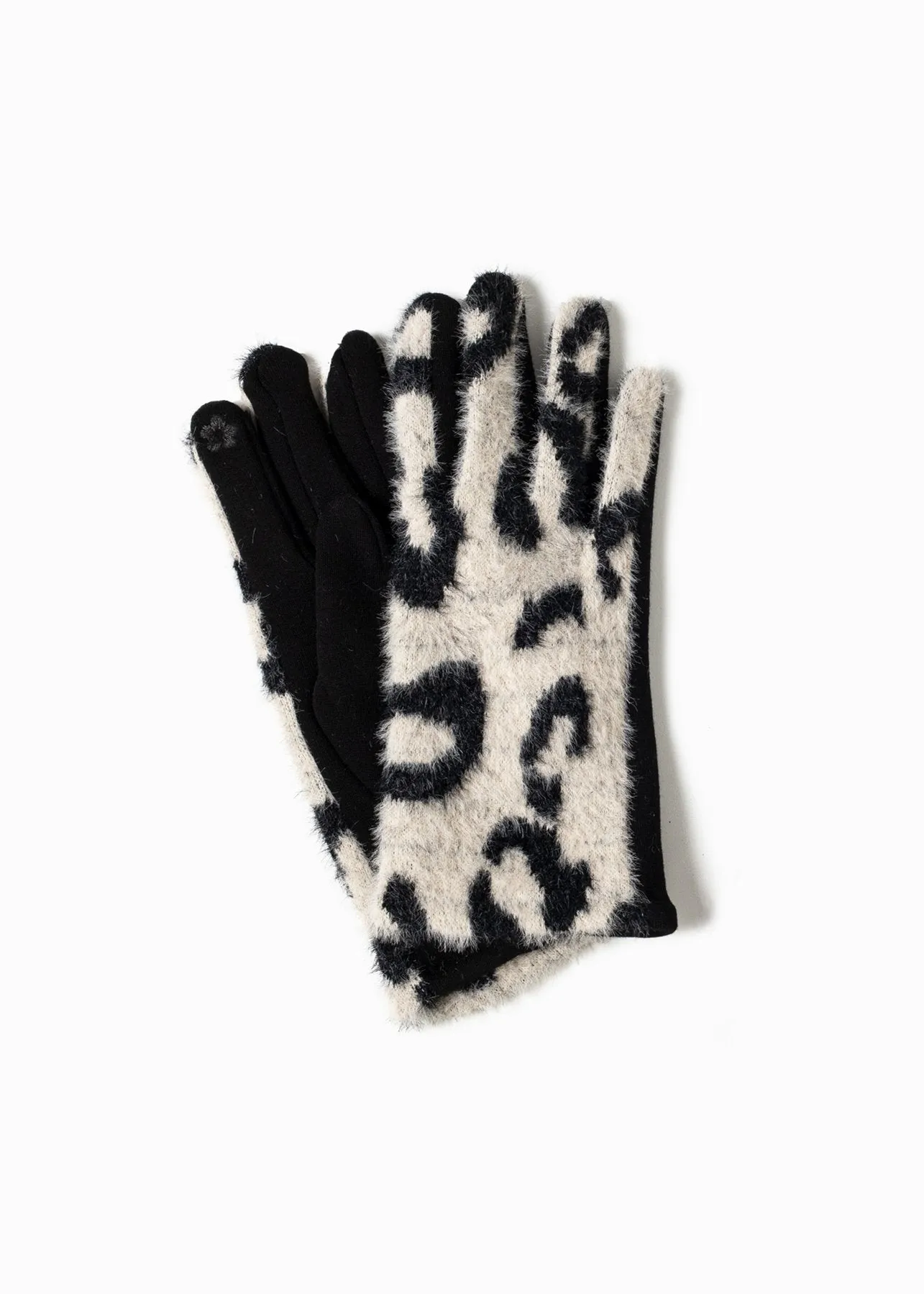 Look By M Eyelash Leopard Gloves SG9781