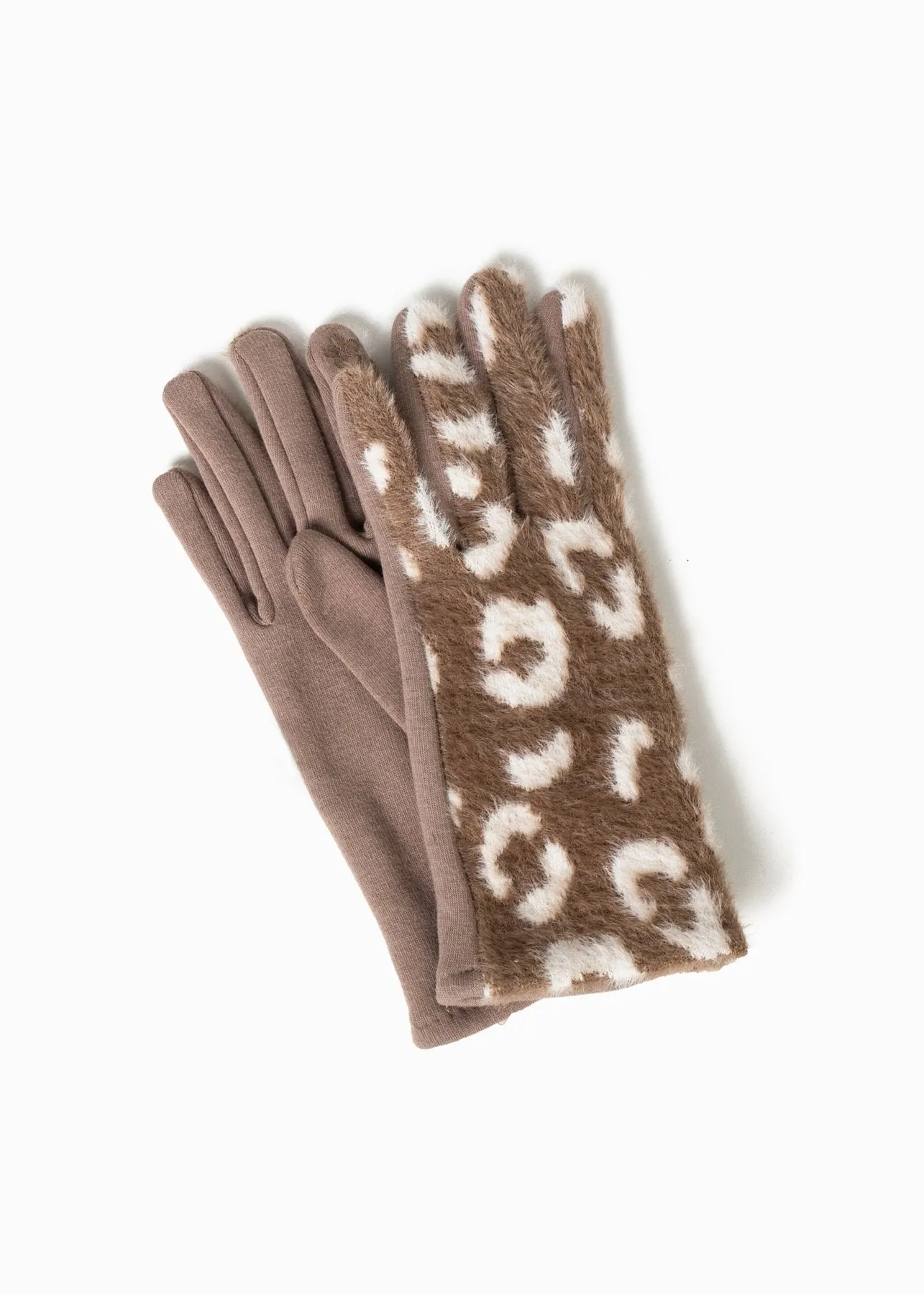 Look By M Eyelash Leopard Gloves SG9781