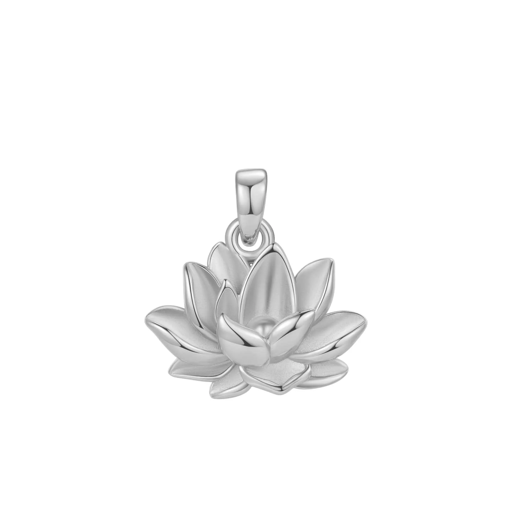 Lotus Pendant Necklace for Perseverance Sterling Silver