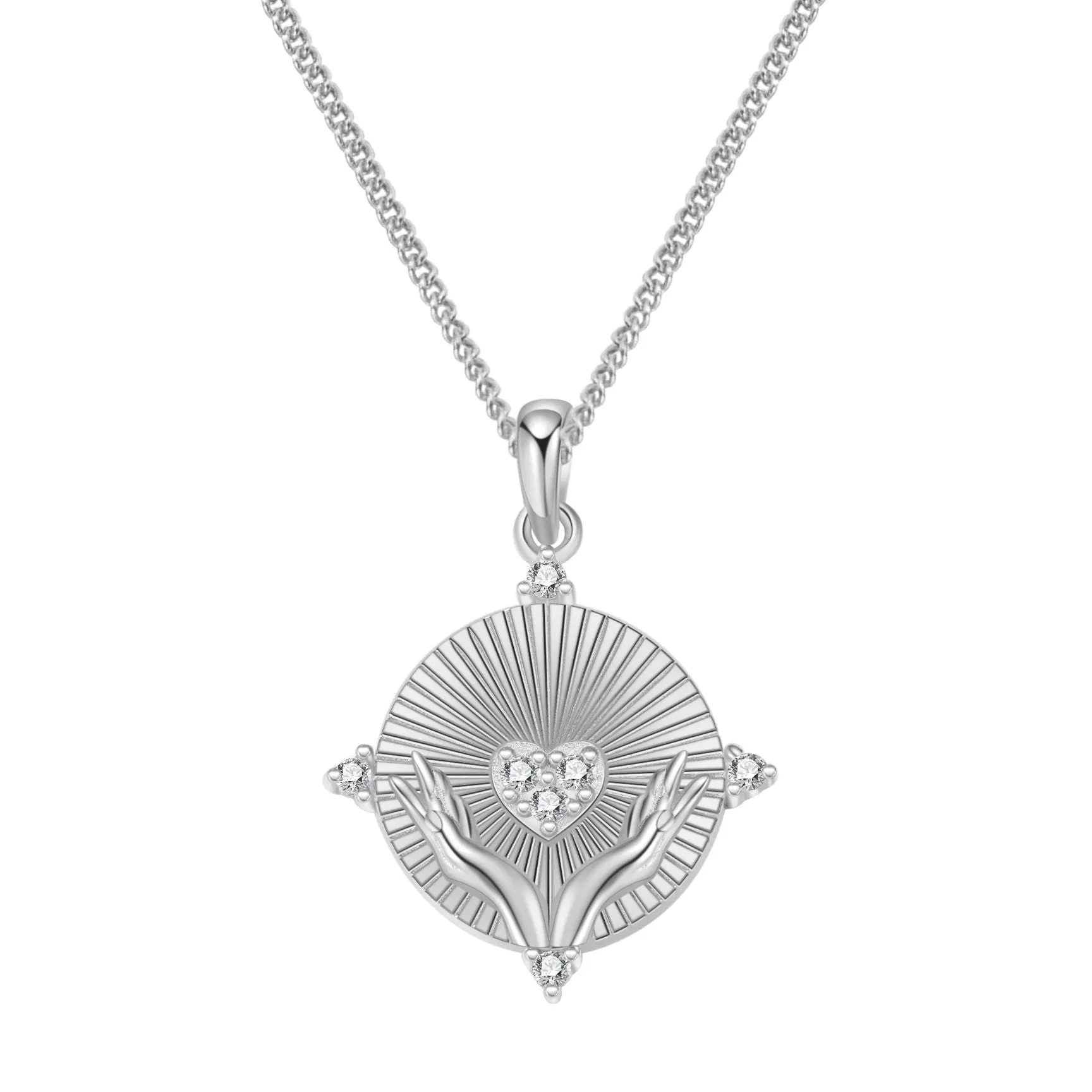 Love Pendant Necklace Sterling Silver