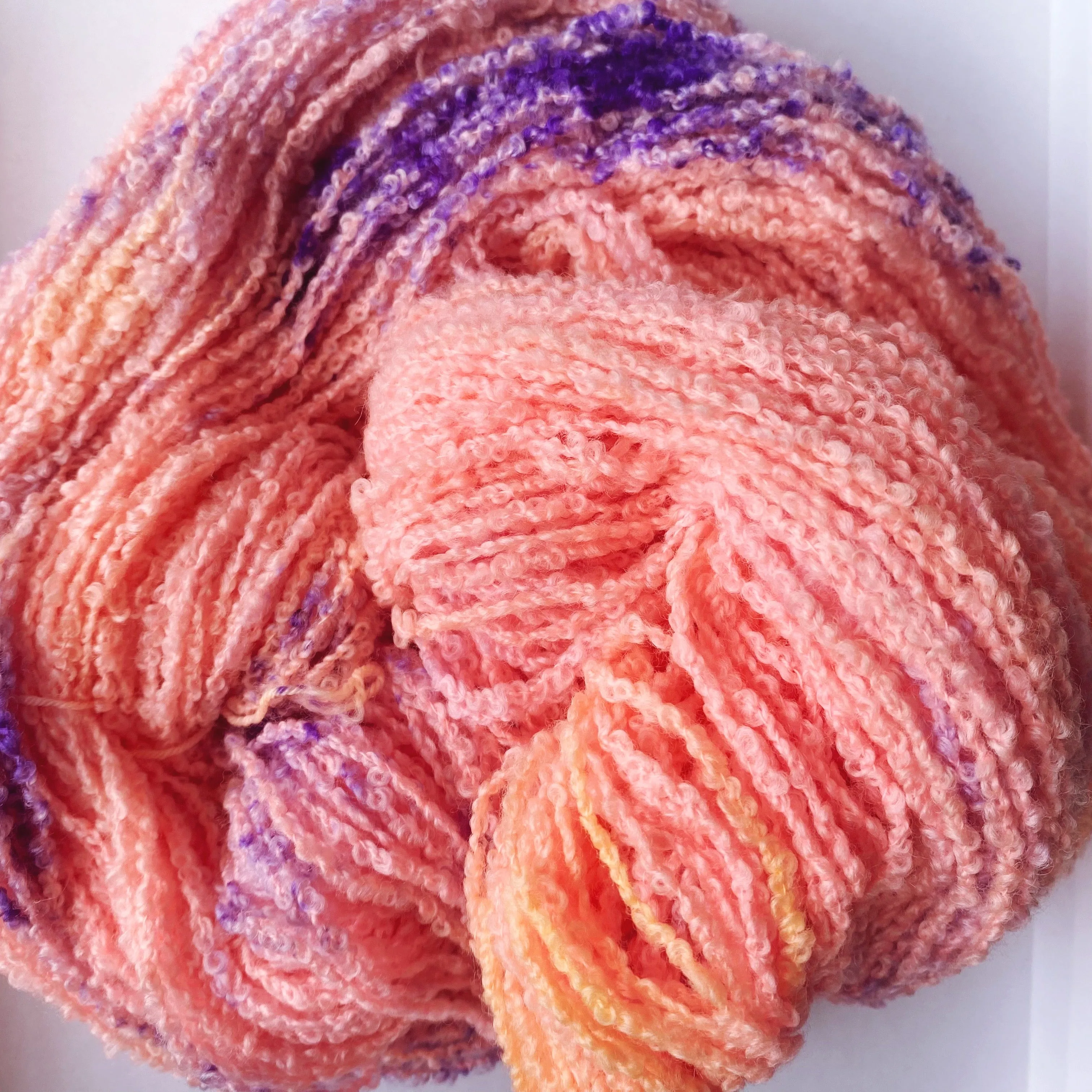 Make Waves - Hand Dyed - Boucle Double Knit Weight Yarn - superwash merino - 100g/220m