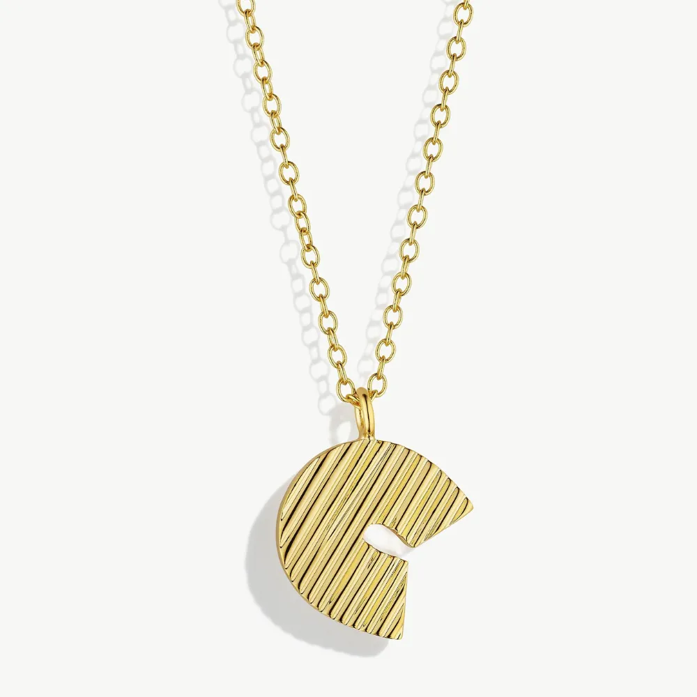 Meta Initial Necklace