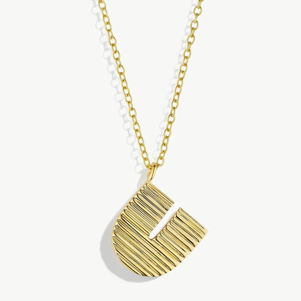 Meta Initial Necklace