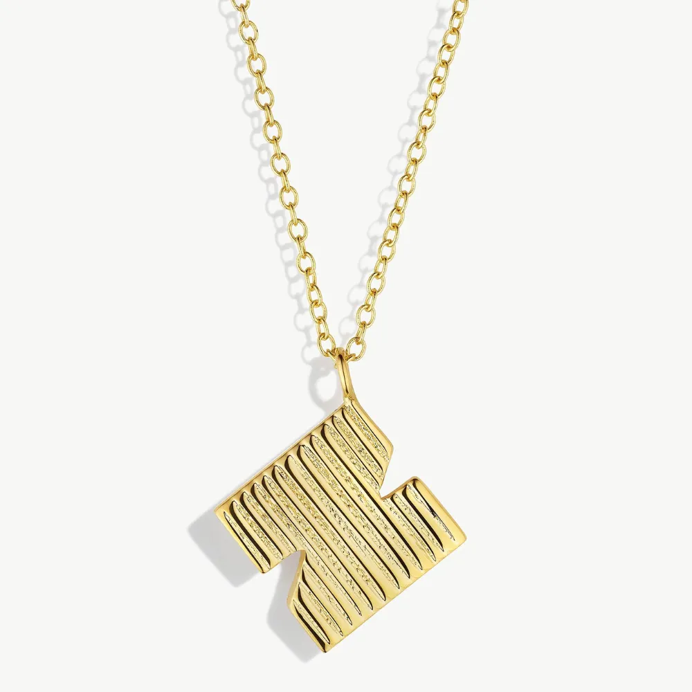 Meta Initial Necklace