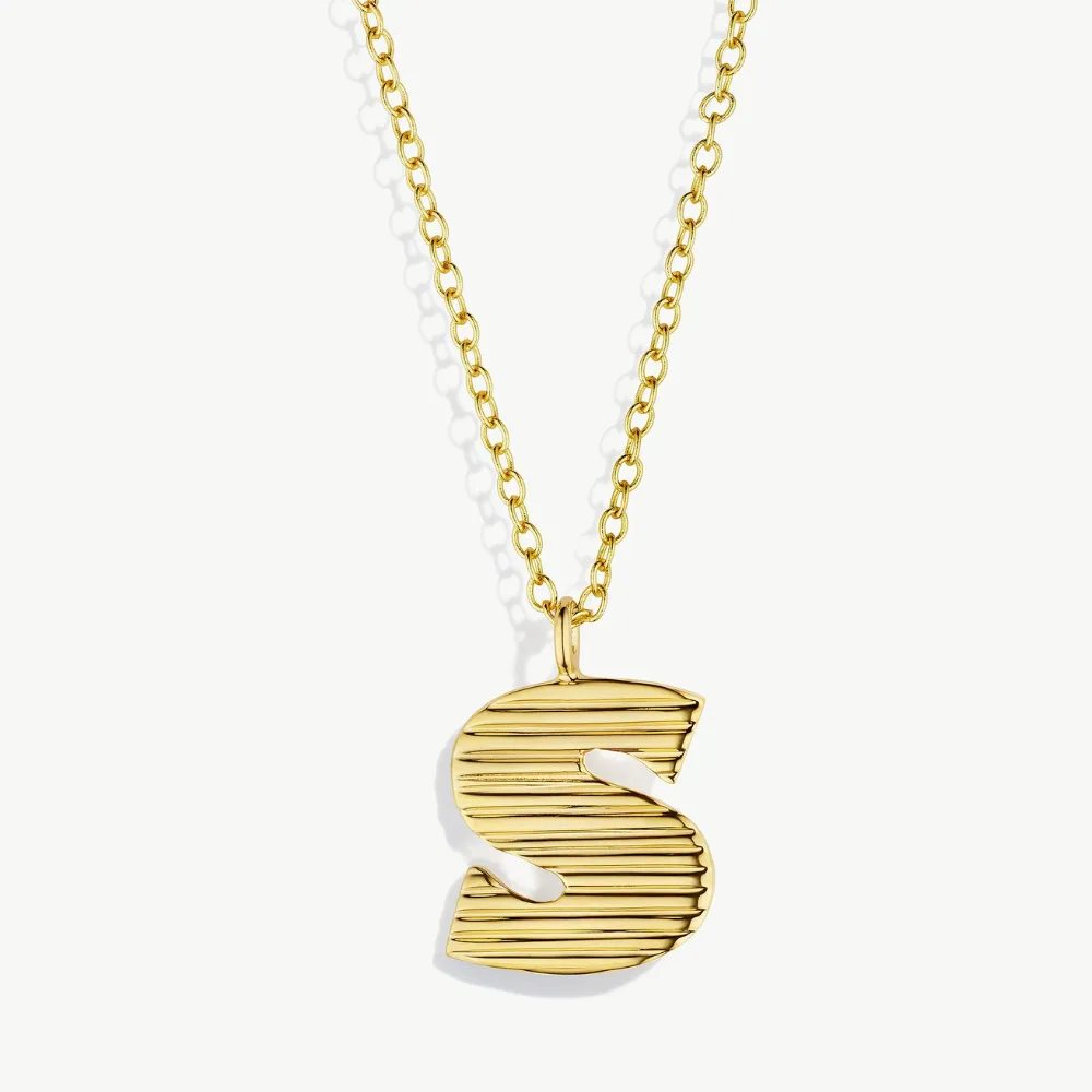 Meta Initial Necklace