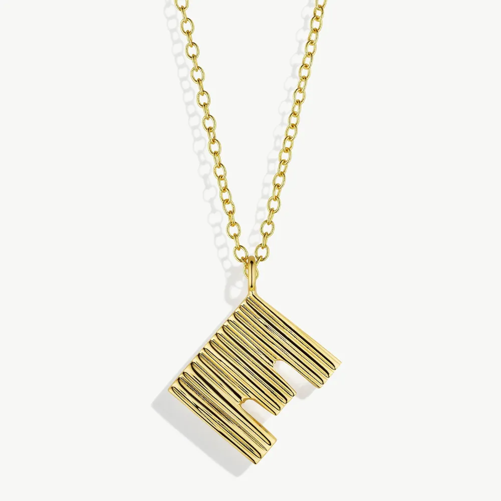 Meta Initial Necklace