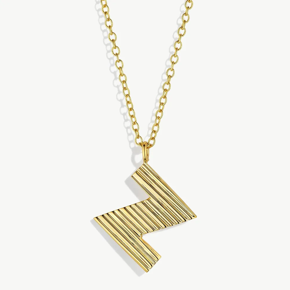 Meta Initial Necklace