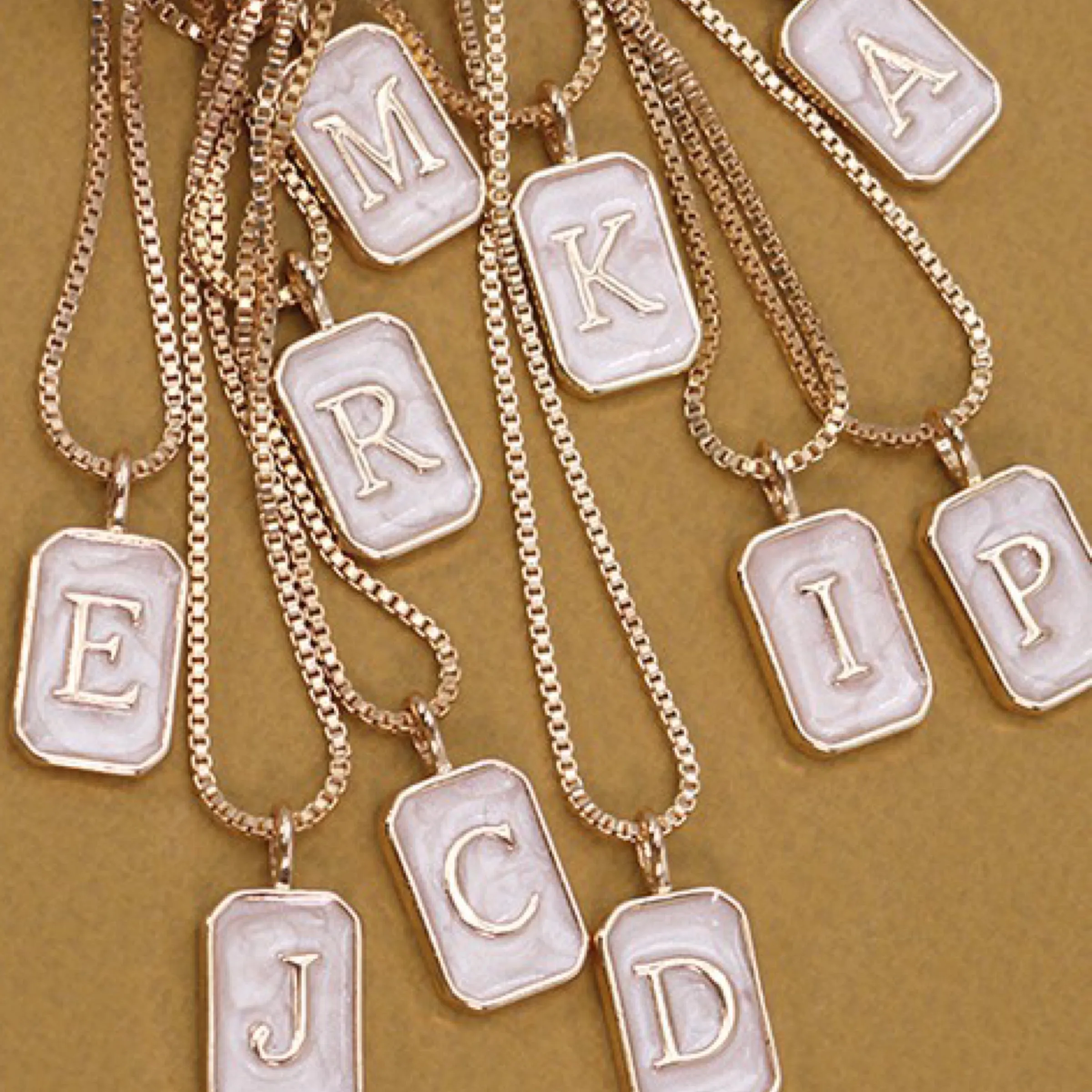 Monogram Initial Charm Necklaces