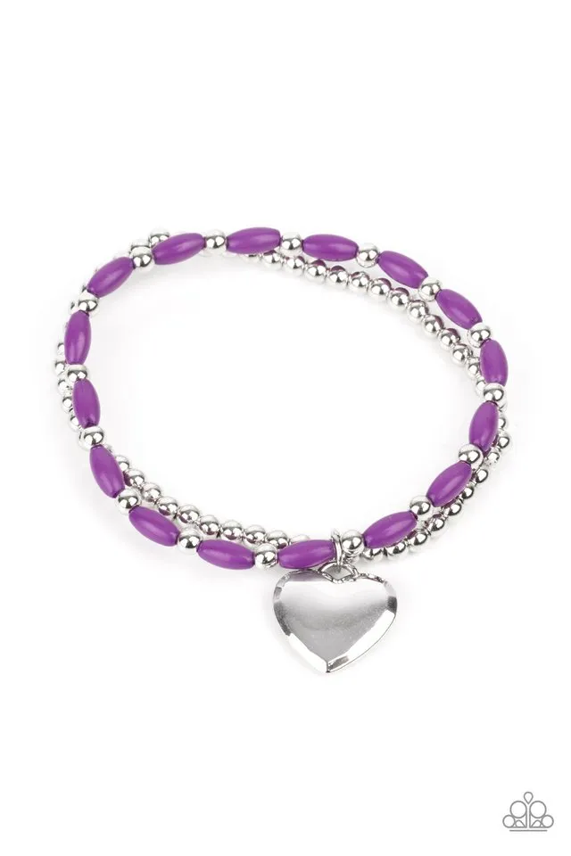 Paparazzi Bracelet ~ Candy Gram - Purple