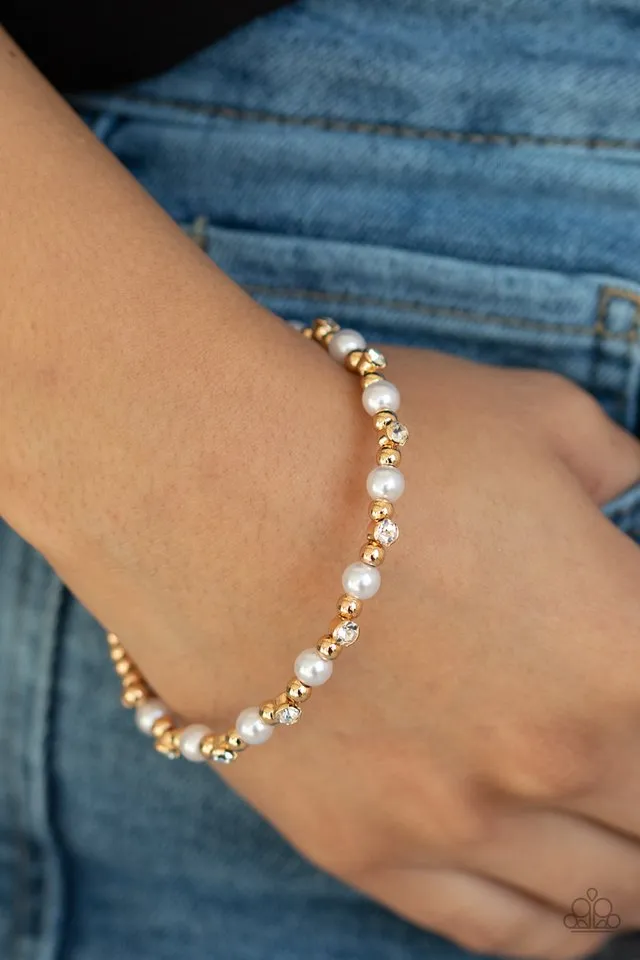 Paparazzi Bracelet ~ Decadently Dainty - Gold