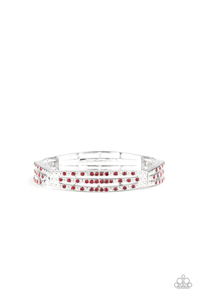 Paparazzi Bracelet ~ Suburban Scene - Red