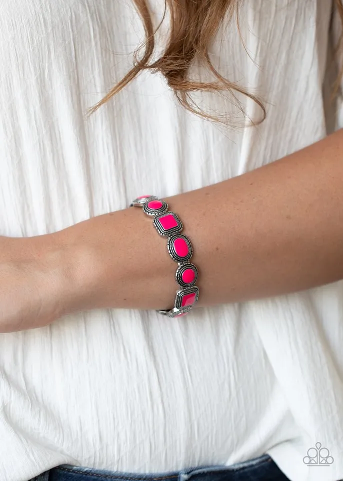 Paparazzi Bracelet ~ Vividly Vintage - Pink