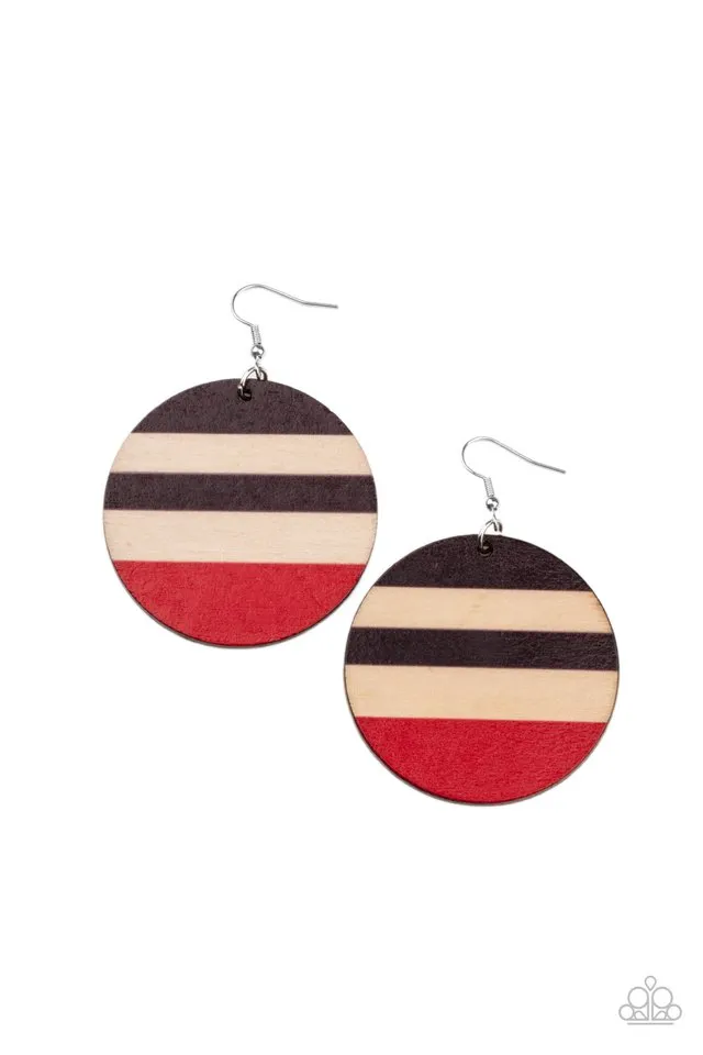 Paparazzi Earring ~ Yacht Party - Red