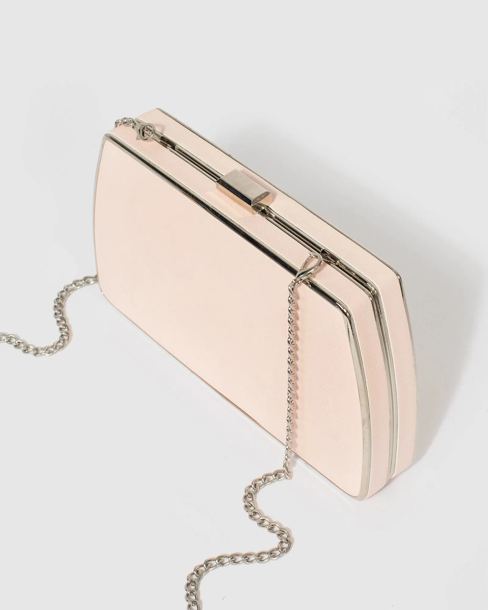 Pink Claudette Hardcase Clutch Bag