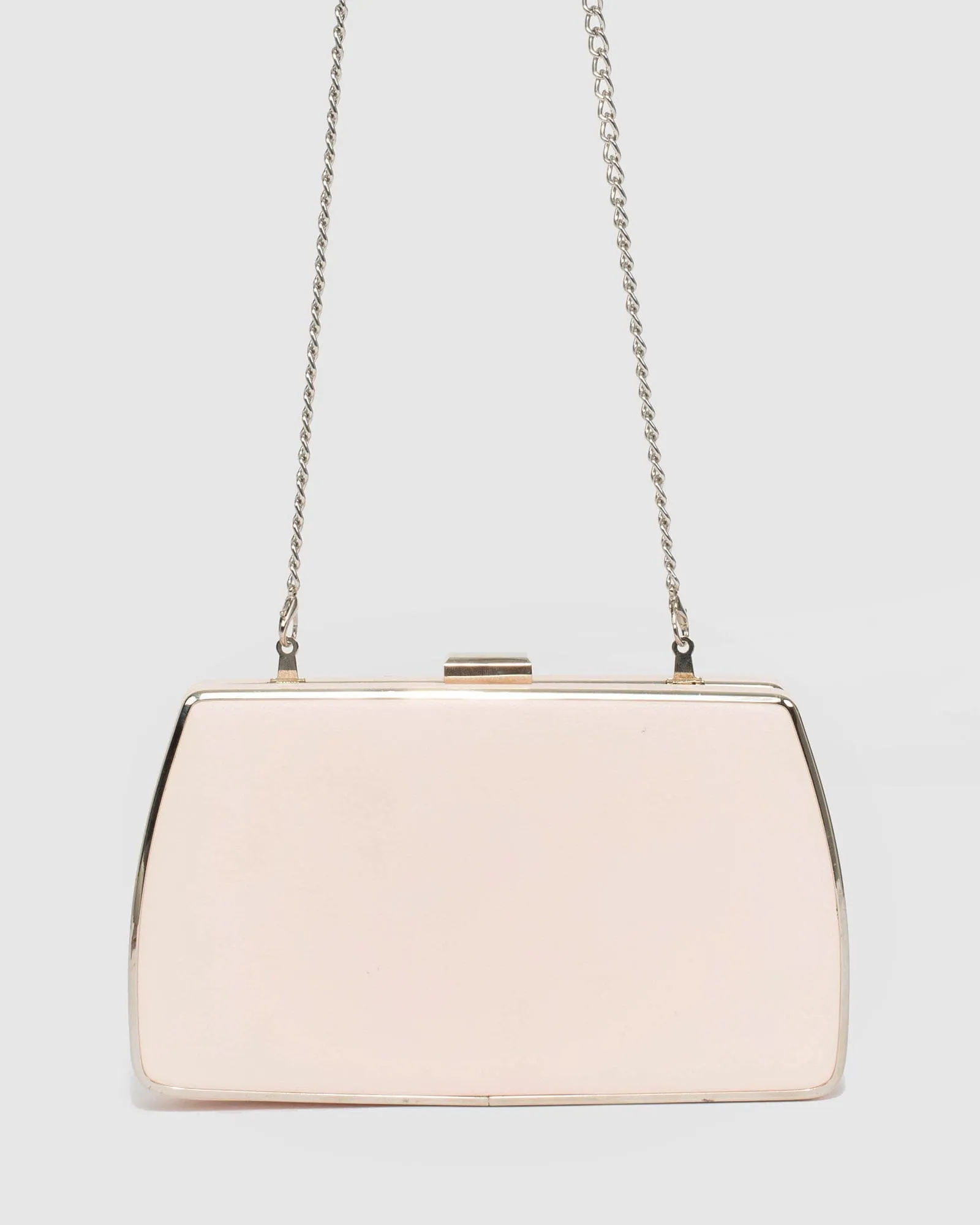 Pink Claudette Hardcase Clutch Bag