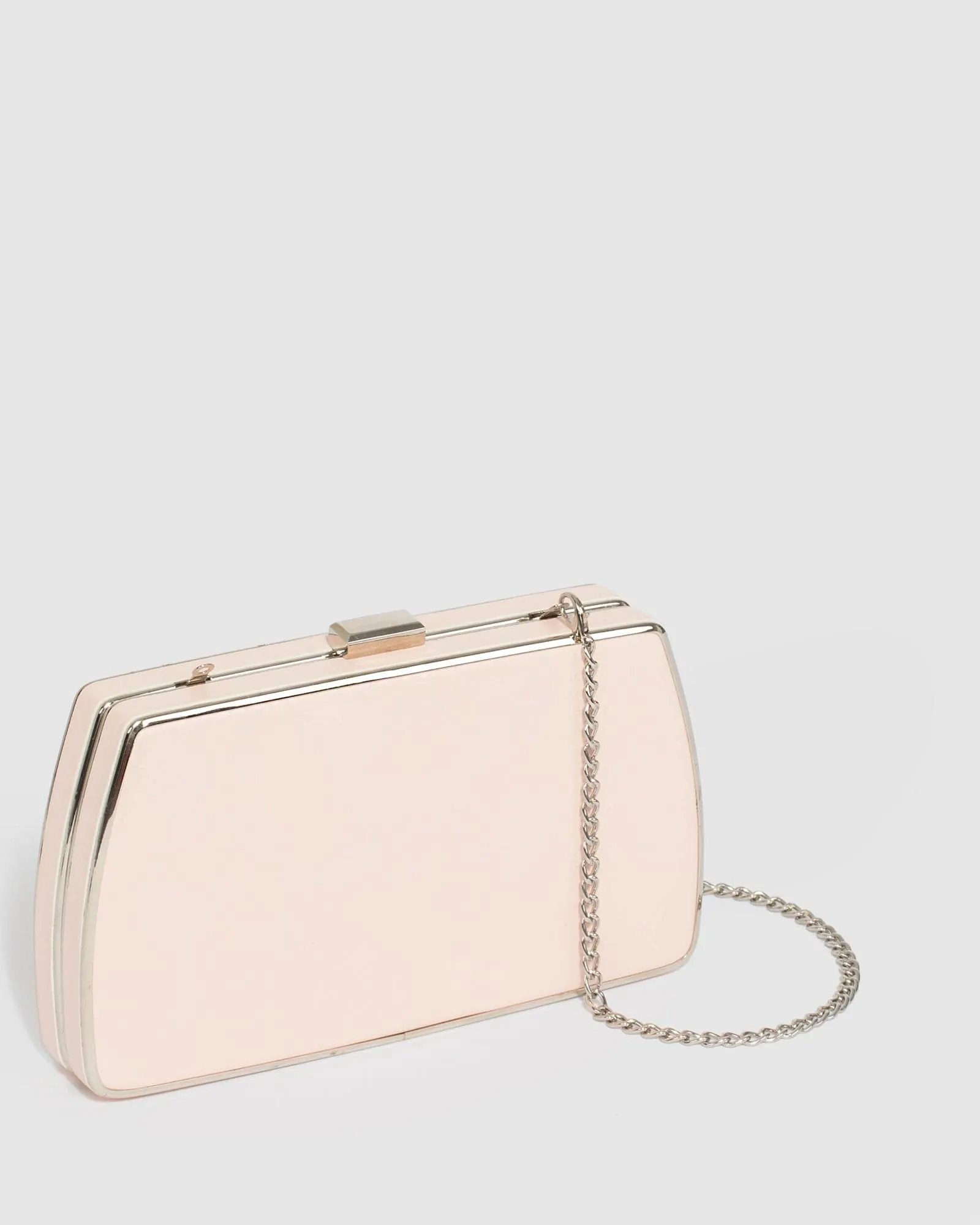 Pink Claudette Hardcase Clutch Bag