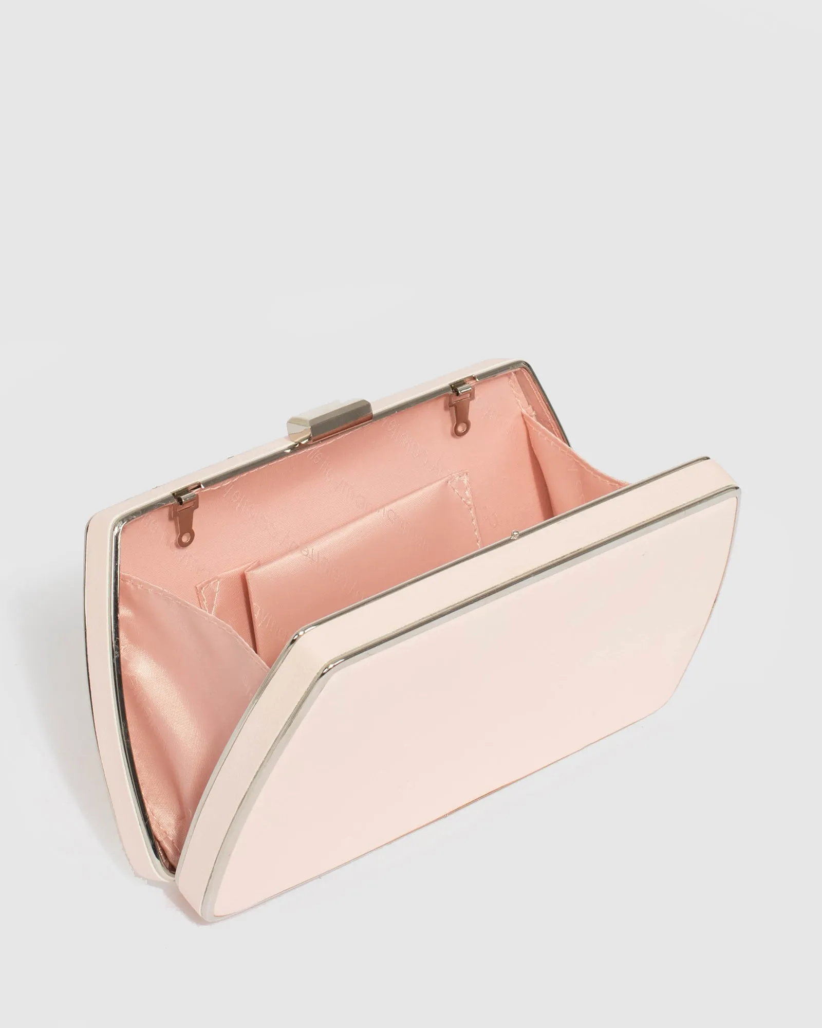 Pink Claudette Hardcase Clutch Bag