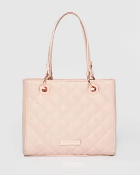 Pink Quilted Nirvana Mini Tote Bag