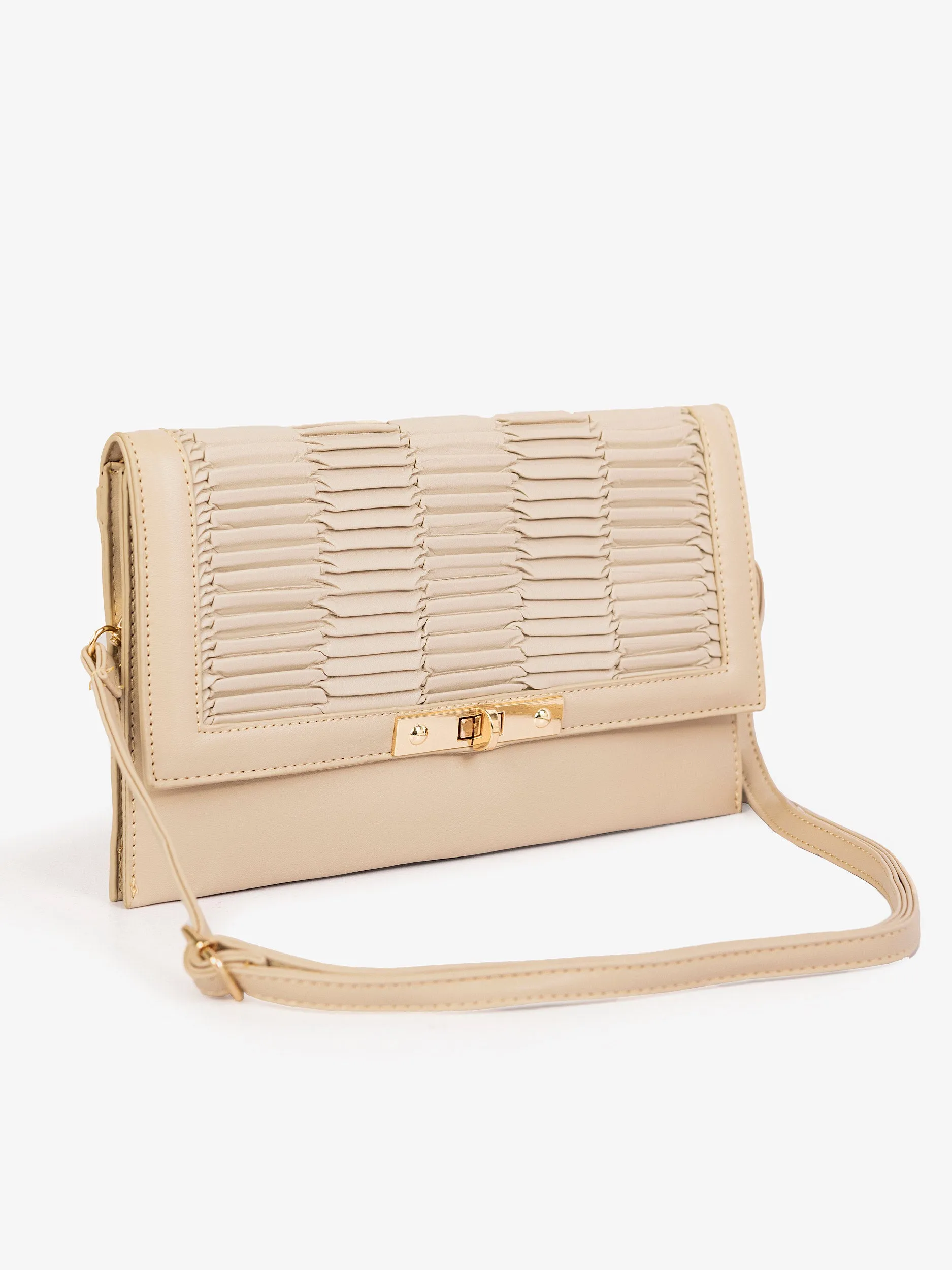 Pleated Flap Clutch