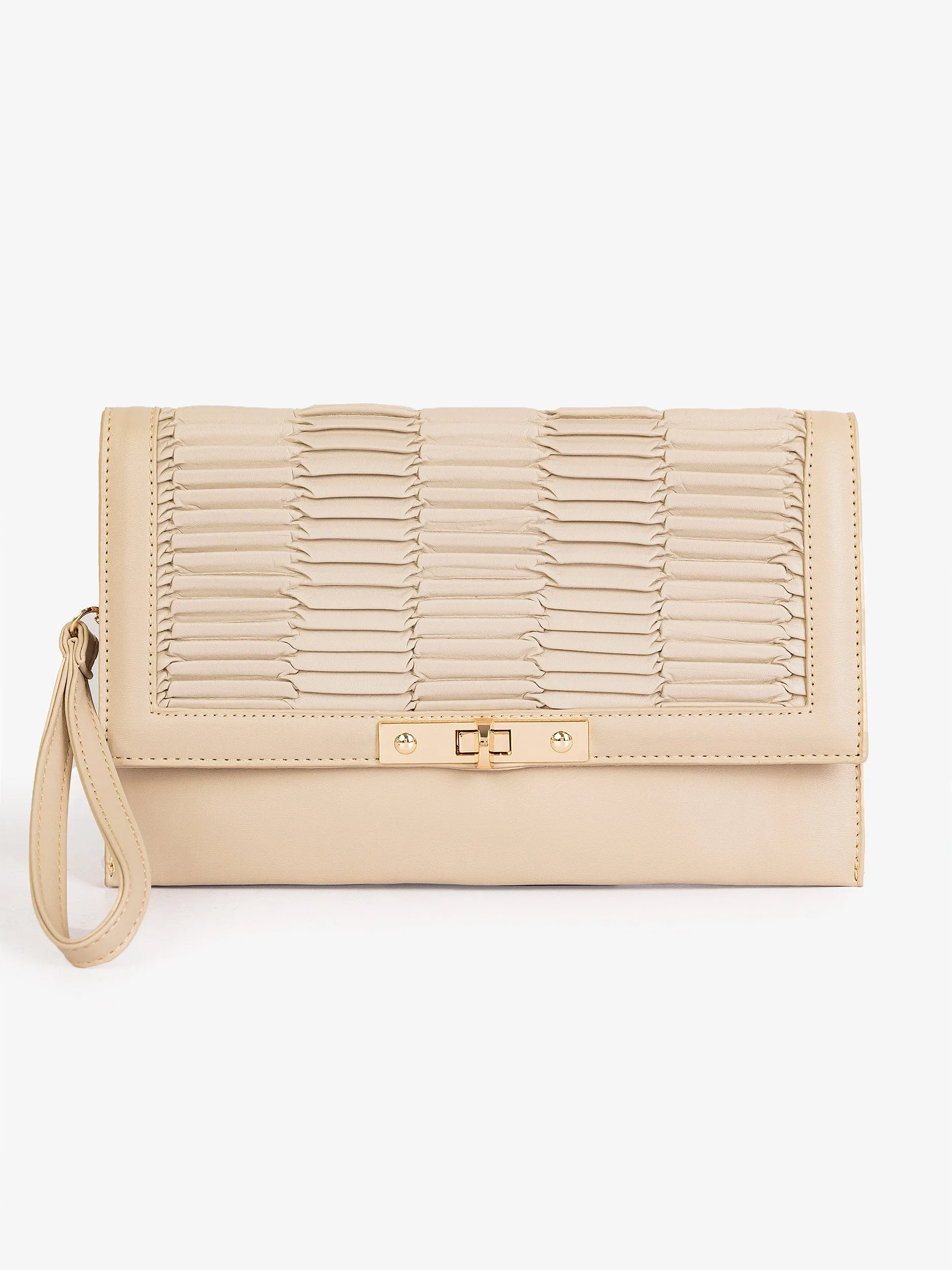 Pleated Flap Clutch