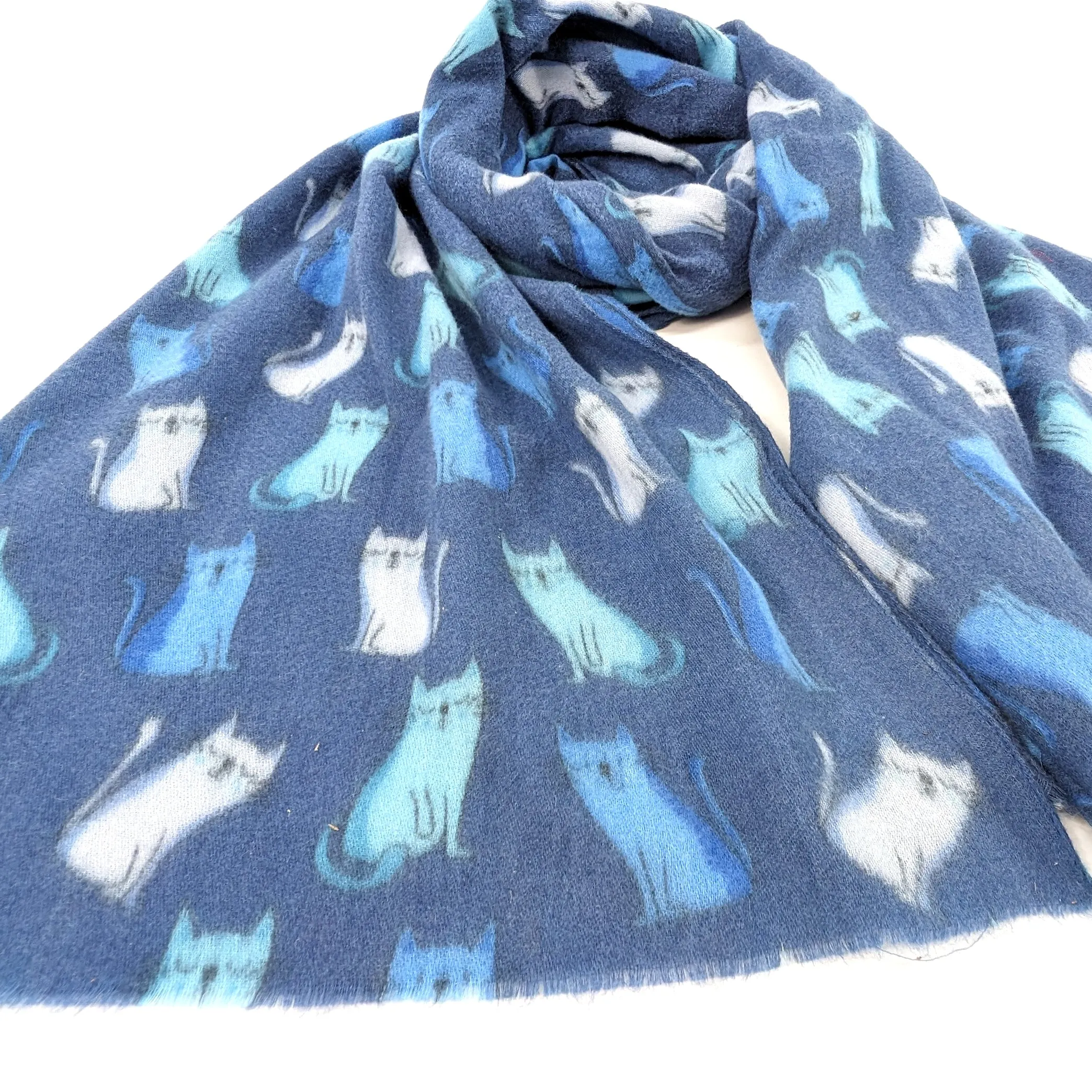 Podles - Fluffy Cat Scarf (85x180cm) - Blue