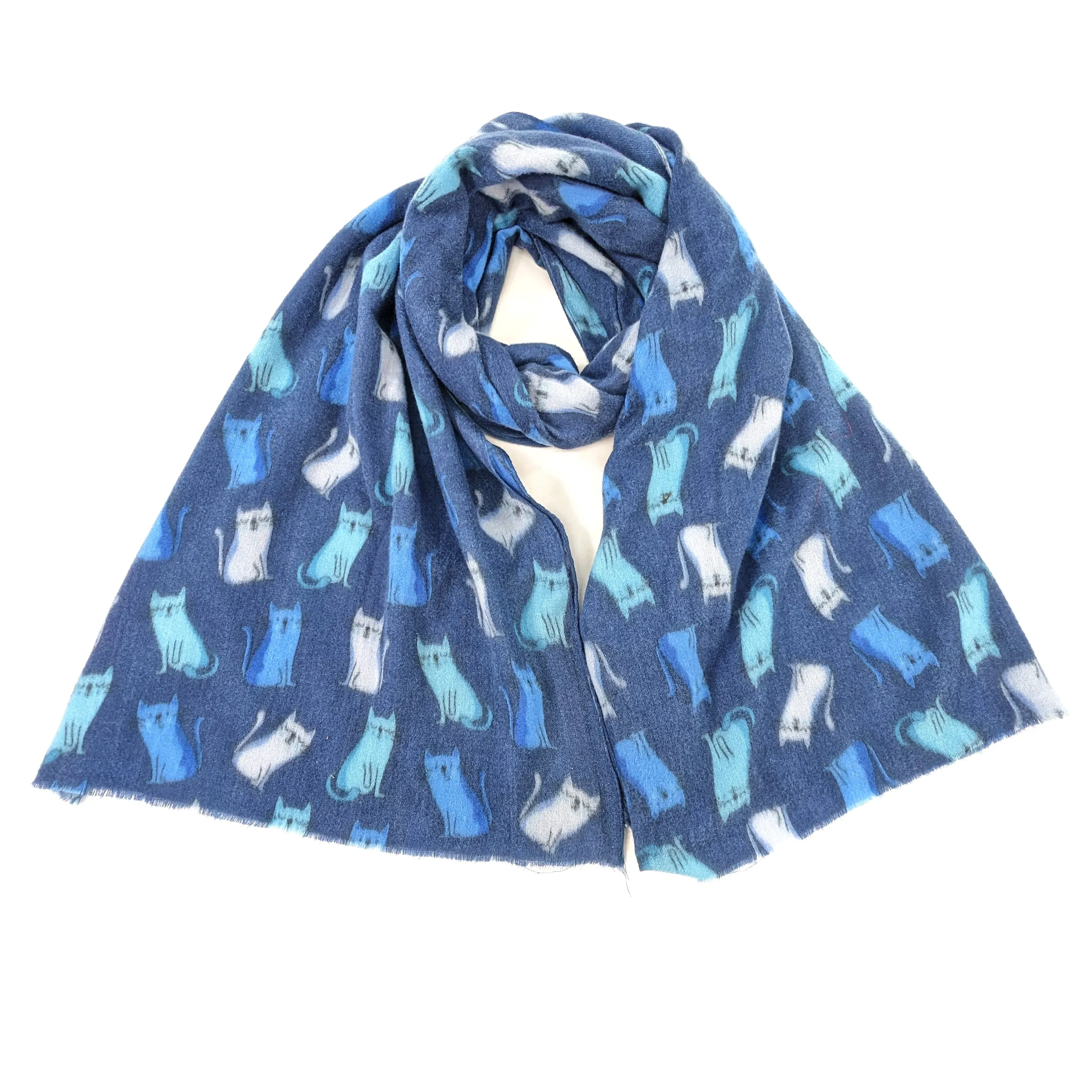 Podles - Fluffy Cat Scarf (85x180cm) - Blue