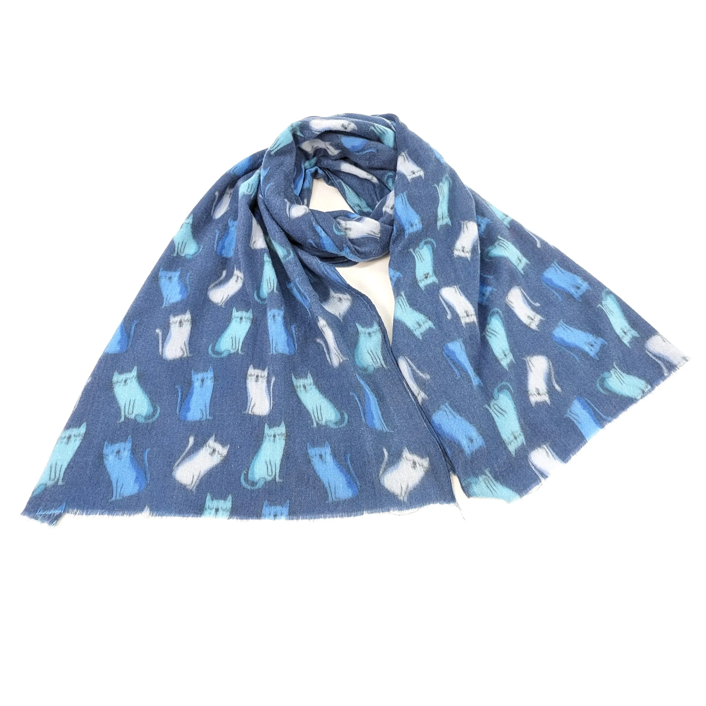 Podles - Fluffy Cat Scarf (85x180cm) - Blue